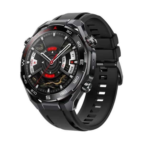 SILICONE Vymeniteľný remienok pre Huawei Watch Ultimate 2 čierny