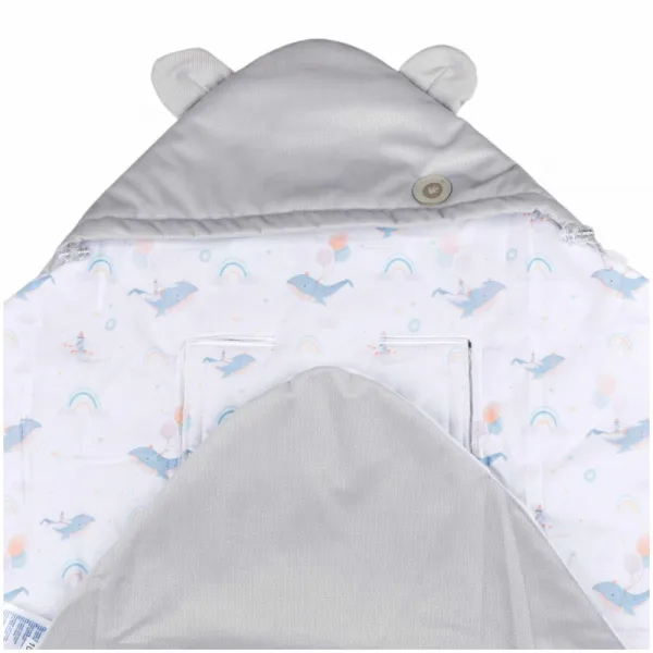 XKKO LUX Zavinovací fusak do autosedačky - Sky Whale CSSB02