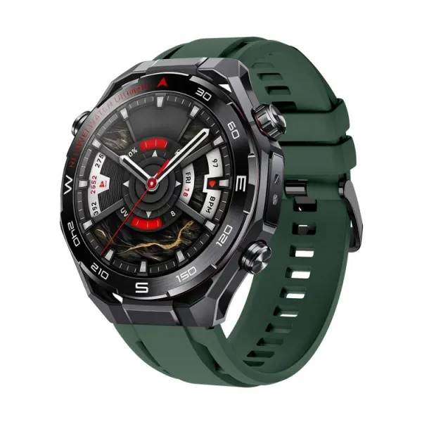 SILICONE Vymeniteľný remienok pre Huawei Watch Ultimate 2 tmavozelený