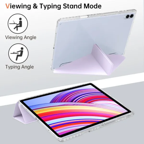 CRYSTAL Zaklápací obal pre Samsung Galaxy Tab S11 Ultra svetlofialový