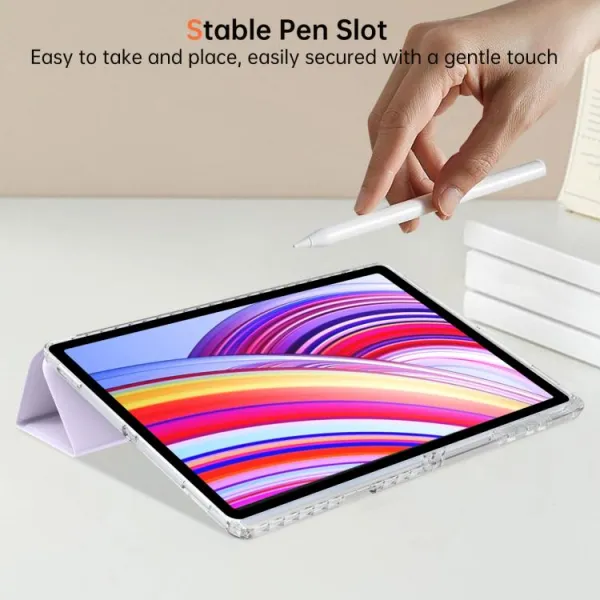 CRYSTAL Zaklápací obal pre Samsung Galaxy Tab S11 Ultra svetlofialový