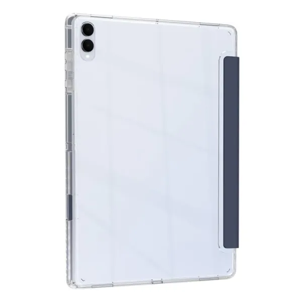 CRYSTAL Zaklápací obal pre Samsung Galaxy Tab S11 Ultra tmavomodrý