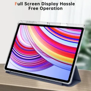 CRYSTAL Zaklápací obal pre Samsung Galaxy Tab S11 Ultra tmavomodrý
