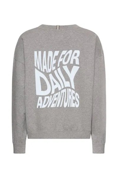 Mikina Camel Active Sweat Grey Melange Check
