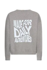 Mikina Camel Active Sweat Grey Melange Check
