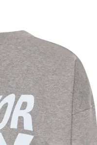 Mikina Camel Active Sweat Grey Melange Check