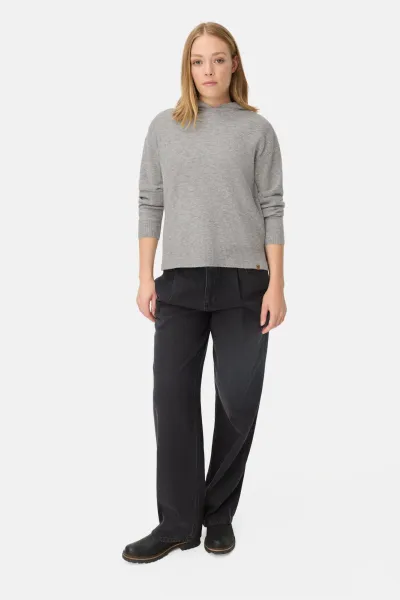 Sveter Camel Active Knitwear Grey Melange Check