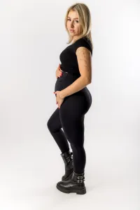 GoldBee Tehotenské Legíny Lycra Black Barva: Black, Velikost: M