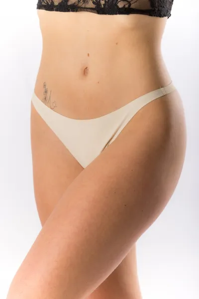 GoldBee Neviditeľné Tangá Nude Barva: Nude, Velikost: M