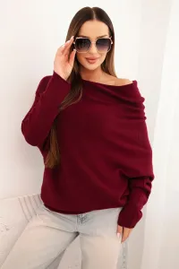 Legínovo Dámsky viskózový asymetrický netopierí sveter sivý Farba: Modrá, Veľkosť: UNI
