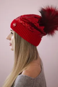 Legínovo Čiapka K198 béžová Farba: Červená, Veľkosť: UNI