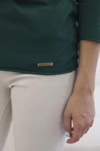 Legínovo Casual blúzka tmavozelená Farba: Svetlo hnedá, Veľkosť: UNI