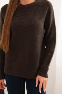 Legínovo Dámsky sveter z baby alpaky s dlhým rukávom béžový Farba: Khaki, Veľkosť: UNI