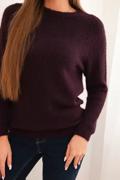 Legínovo Dámsky sveter z baby alpaky s dlhým rukávom béžový Farba: Khaki, Veľkosť: UNI
