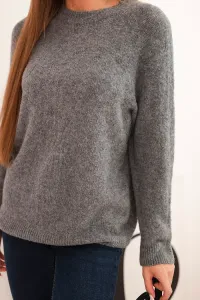 Legínovo Dámsky sveter z baby alpaky s dlhým rukávom béžový Farba: Khaki, Veľkosť: UNI