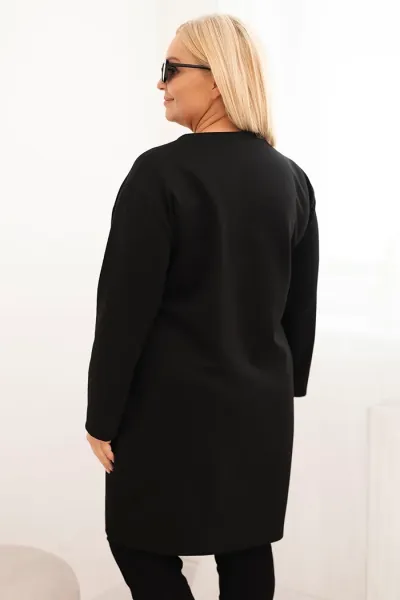 Legínovo Dámske plus size šaty maslové s vreckom a 3/4 rukávom béžová Farba: Khaki, Veľkosť: UNI