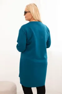 Legínovo Dámske plus size šaty maslové s vreckom a 3/4 rukávom béžová Farba: Khaki, Veľkosť: UNI
