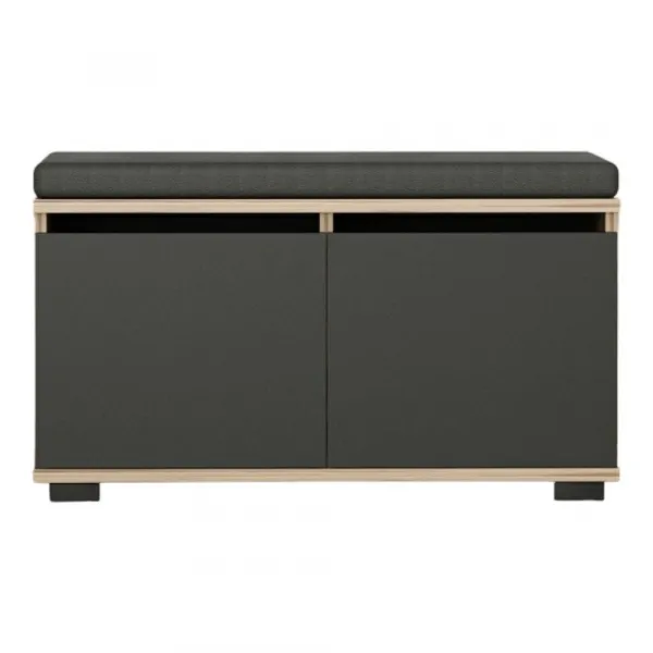 Skrinka na topánky / Botník Drago - Walnut, Black