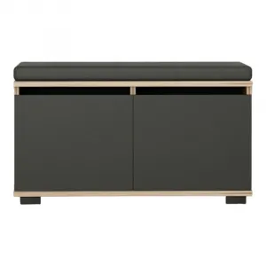 Skrinka na topánky / Botník Drago - Walnut, Black