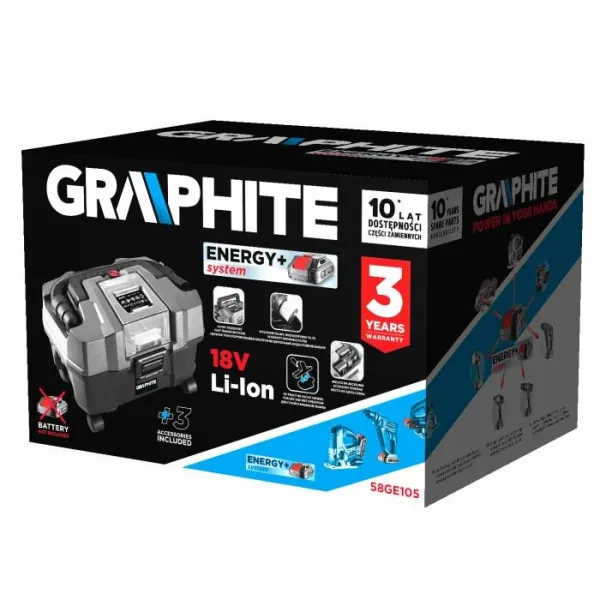 DielenskývysávačEnergy+18V,58GE105GRAPHITE
