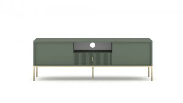 Vivaldi TV stolík Maggiore 154,5 cm zelená/zlatá