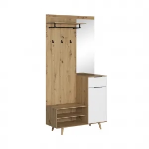 Vivaldi Predsieňová stena Nordic B 100 cm dub Artisan/biela