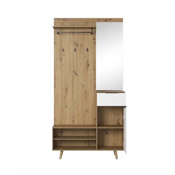 Vivaldi Predsieňová stena Nordic B 100 cm dub Artisan/biela