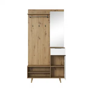 Vivaldi Predsieňová stena Nordic B 100 cm dub Artisan/biela