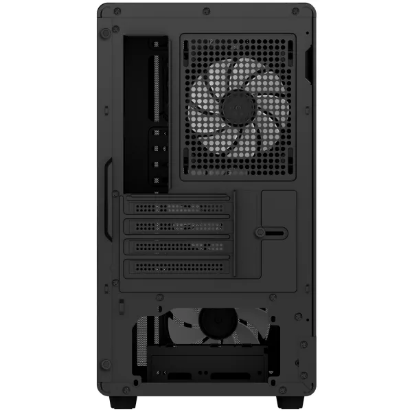 EVOLVEO Panthera, mATX skriňa, 6x ARGB 120 mm ventilátor, drevený predný panel + sklenený bočný panel