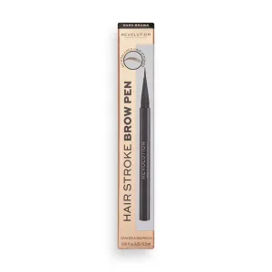 Makeup Revolution Hair Stroke Brow Pen fix na obočie odtieň Dark Brown 0.5 ml