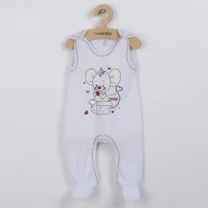 Dojčenské dupačky New Baby Mouse biele 86 (12-18m)