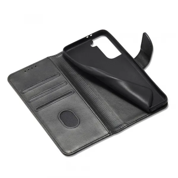 MG Magnet knižkové kožené puzdro na Samsung Galaxy S22 Plus, čierne