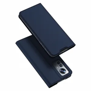 Dux Ducis Skin Pro knižkové kožené puzdro na Xiaomi 12 Pro, modré