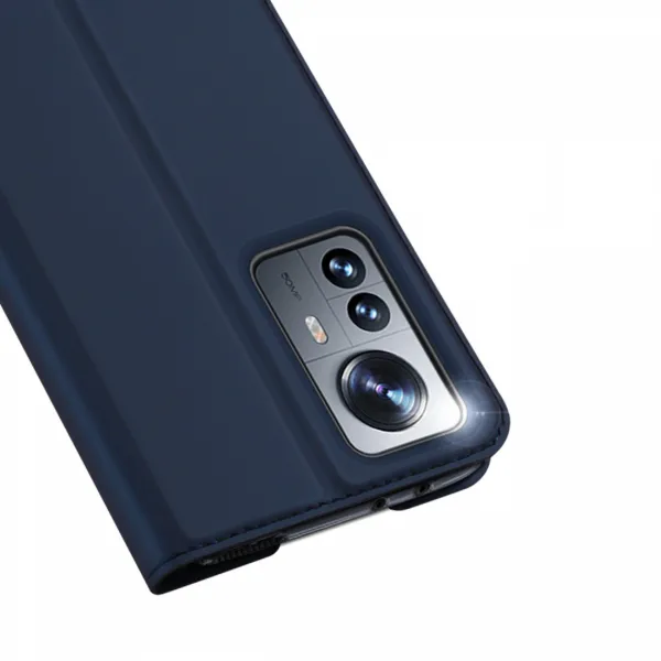 Dux Ducis Skin Pro knižkové kožené puzdro na Xiaomi 12 Pro, modré
