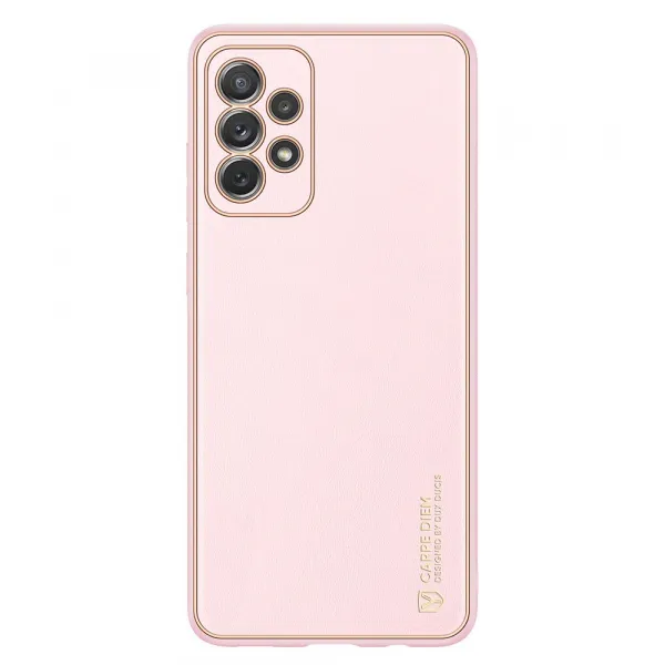 DUX DUCIS Yolo kožený kryt na Samsung Galaxy A72 4G, ružový