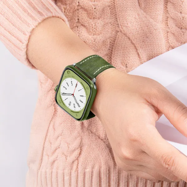 BStrap Denim remienok na Apple Watch 42/44/45mm, olive green (SAP015C16)