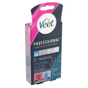 Veet Professional Voskové pásiky na tvár pre citlivú pokožku 20 ks