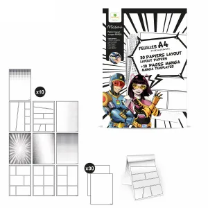 Artissimo - layout papiere A4 + textúry - Manga