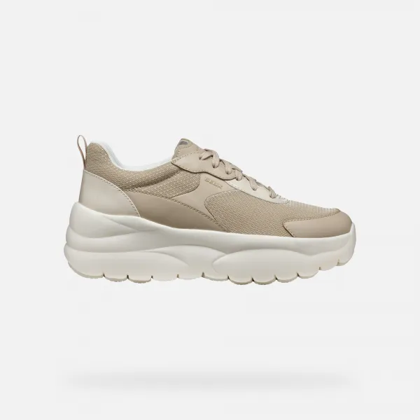 Beige women's sneakers Geox Xtors - Women's