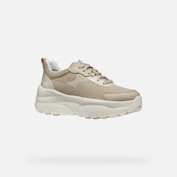 Beige women's sneakers Geox Xtors - Women's