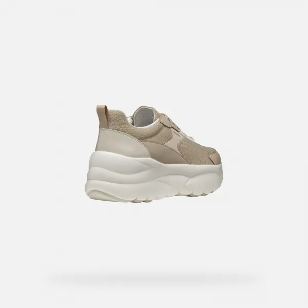 Beige women's sneakers Geox Xtors - Women's