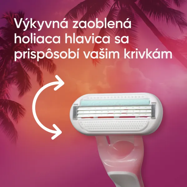 GILLETTE Venus Smooth Miami Dámske pohotovostné holiace strojčeky 3 kusov