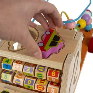 Hračka edukačná drevená WOODEN SORTER CAR 7v1 KABI 34x16x14,5cm