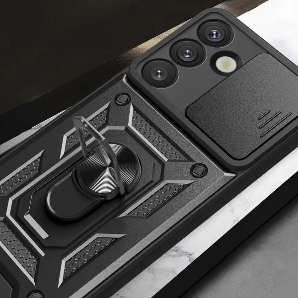MG Hybrid Armor Camshield kryt na Samsung Galaxy S25, čierny