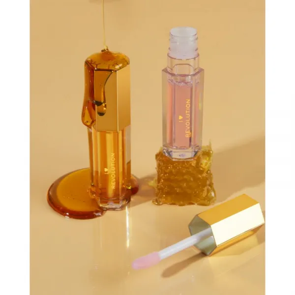 I Heart Revolution Honey Bear tónovací olej na pery pre hydratáciu a lesk odtieň Rose 4 ml