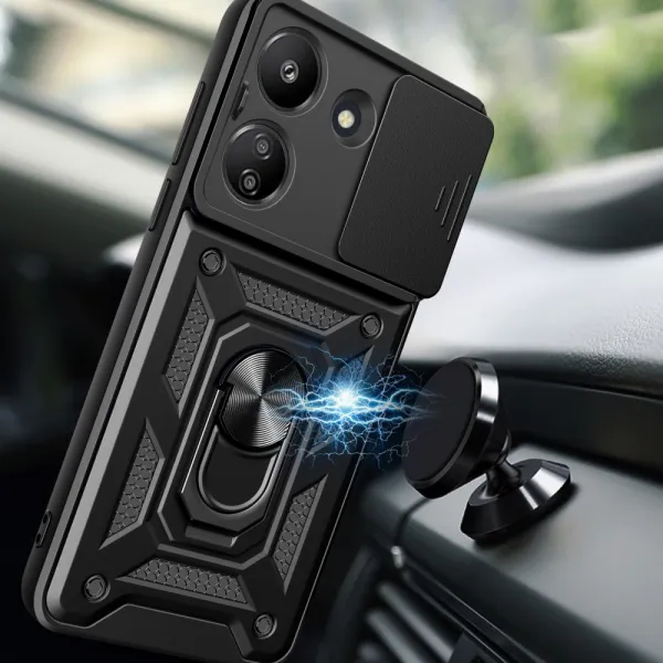 Tech-Protect Camshield kryt na Xiaomi Redmi 13C / Poco C65, čierny
