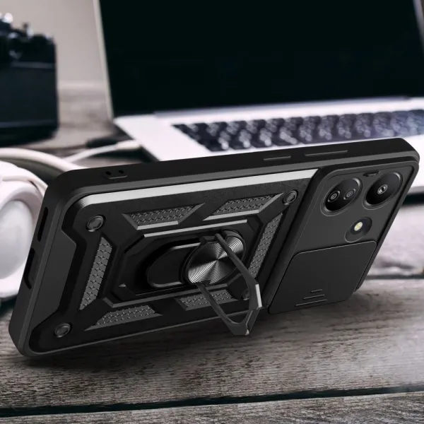 Tech-Protect Camshield kryt na Xiaomi Redmi 13C / Poco C65, čierny