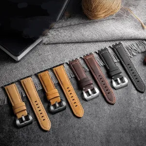 BStrap Leather Lux remienok na Apple Watch 38/40/41mm, silver/brown (SAP011C01)