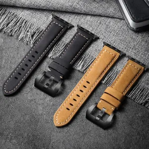 BStrap Leather Lux remienok na Apple Watch 38/40/41mm, silver/brown (SAP011C01)