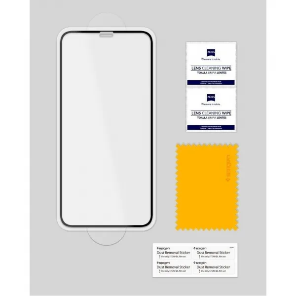 Spigen Full Cover ochranné sklo pre iPhone 11 Pro / XS / X, čierne (063GL25234)